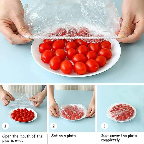 100PCS Disposable Elastic Food Cover Wraps