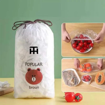 100PCS Disposable Elastic Food Cover Wraps