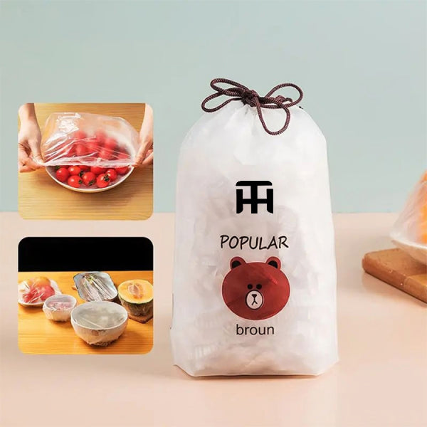 100PCS Disposable Elastic Food Cover Wraps