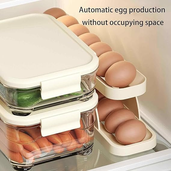15 Grid Rolling Egg Organizer