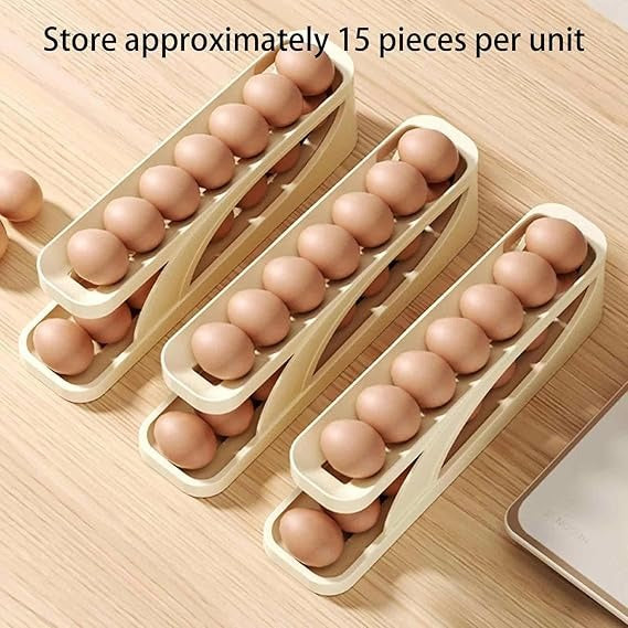 15 Grid Rolling Egg Organizer
