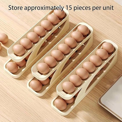 15 Grid Rolling Egg Organizer