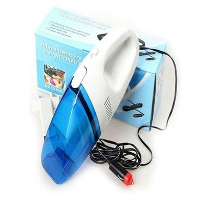 Handy mini car vacuum cleaner with retail packaging and power cord