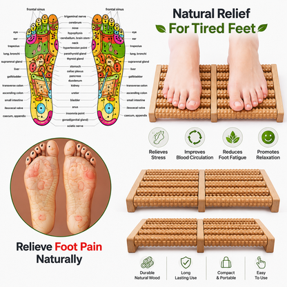 Traditional Wooden Foot Massager Roller