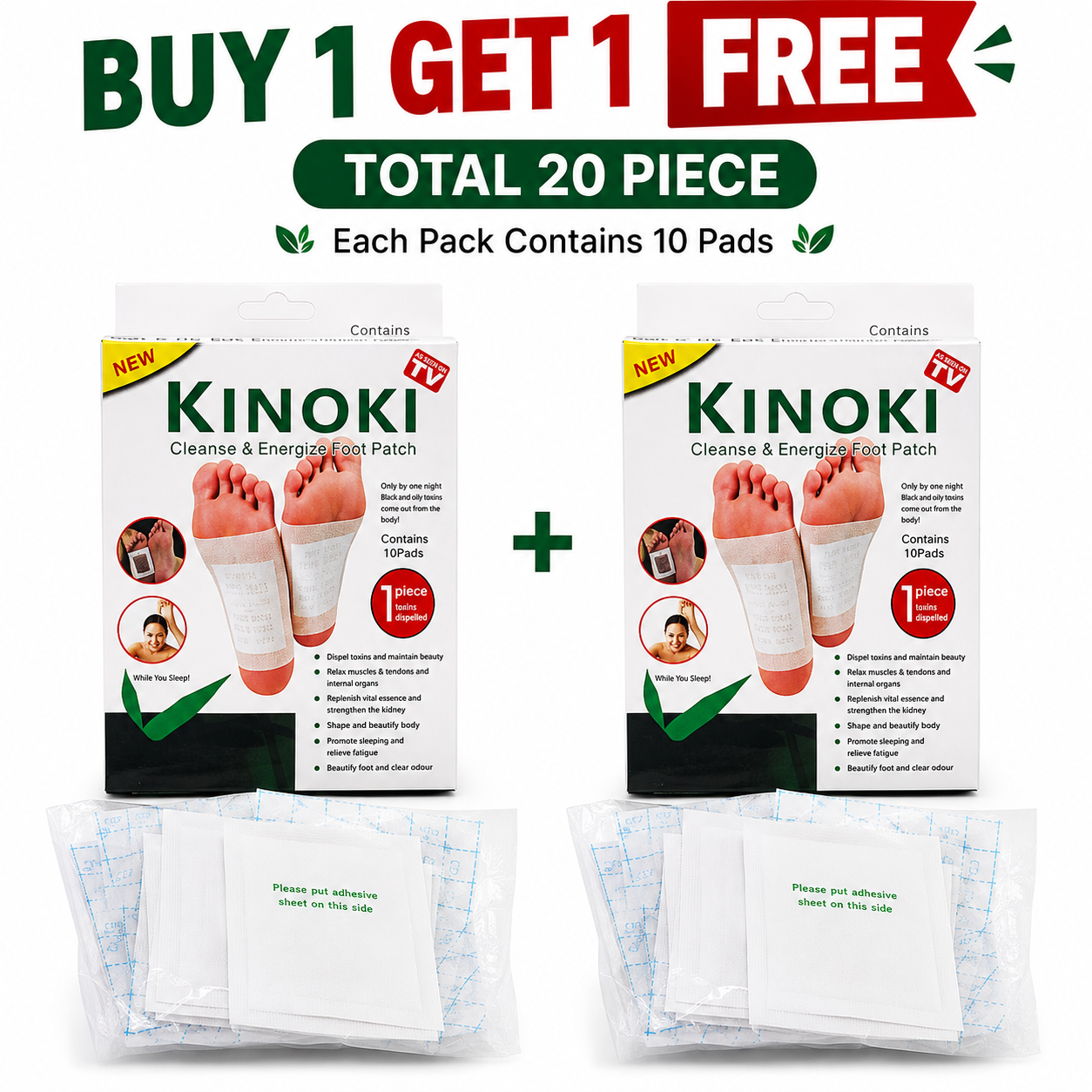 Kinoki Foot Patches Buy 1 Get 1 Free