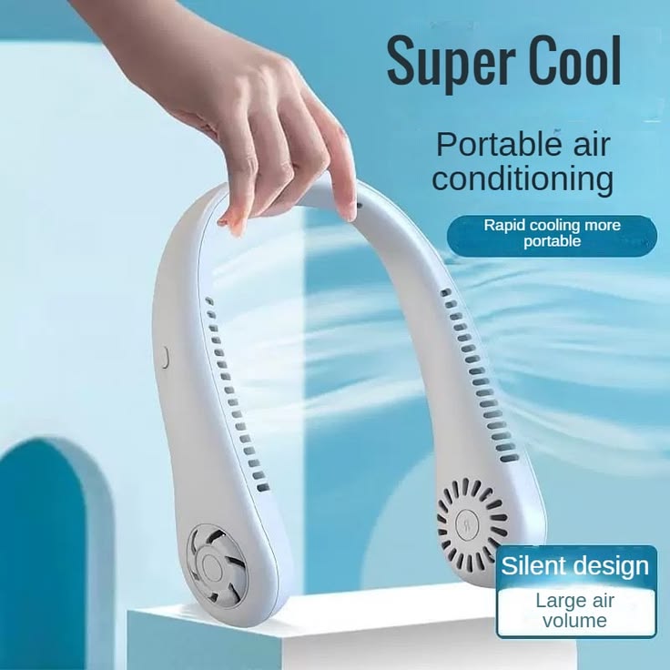 USB Rechargeable Portable Neck Fan